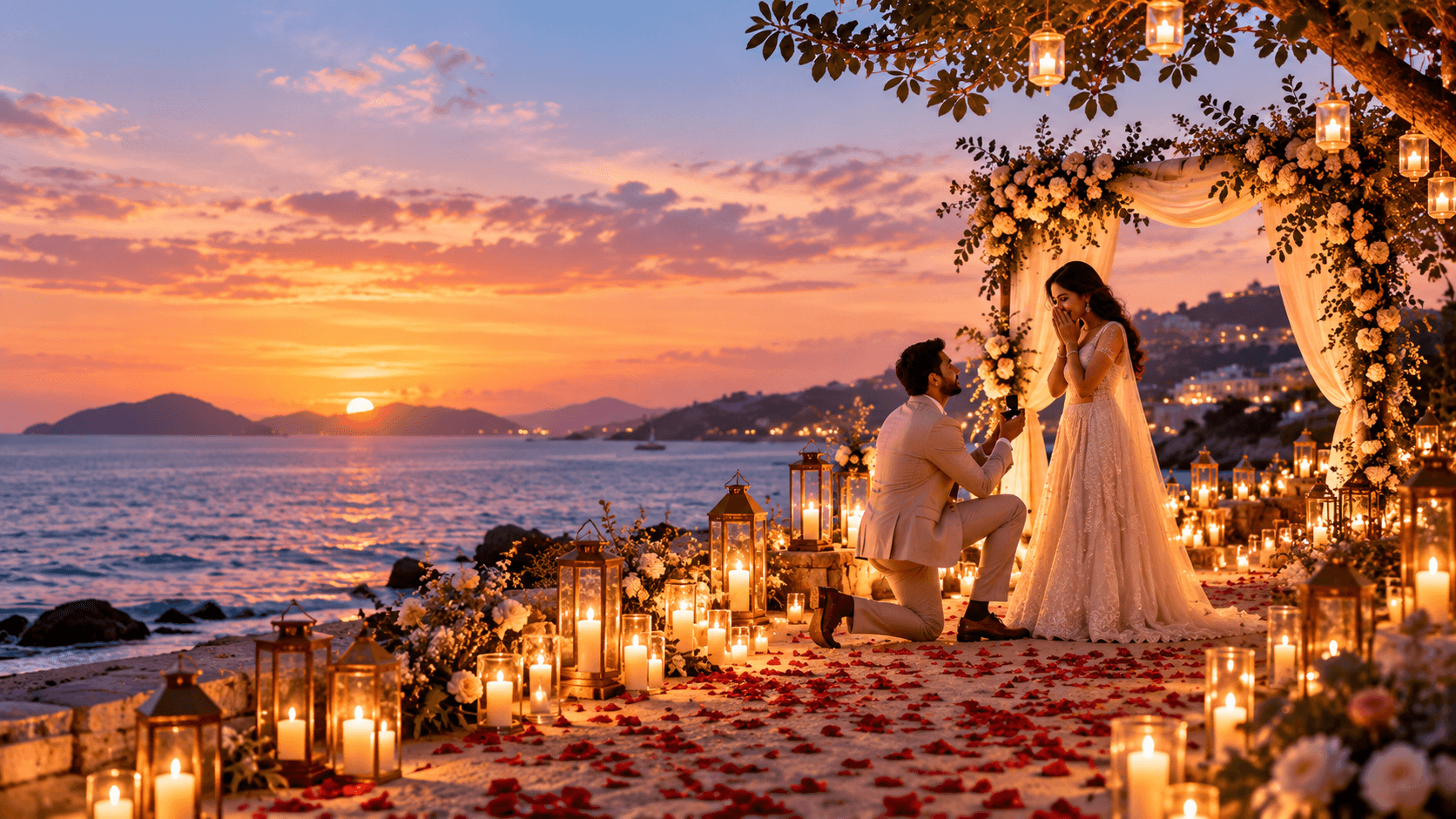 Luxury destination proposal by the sea