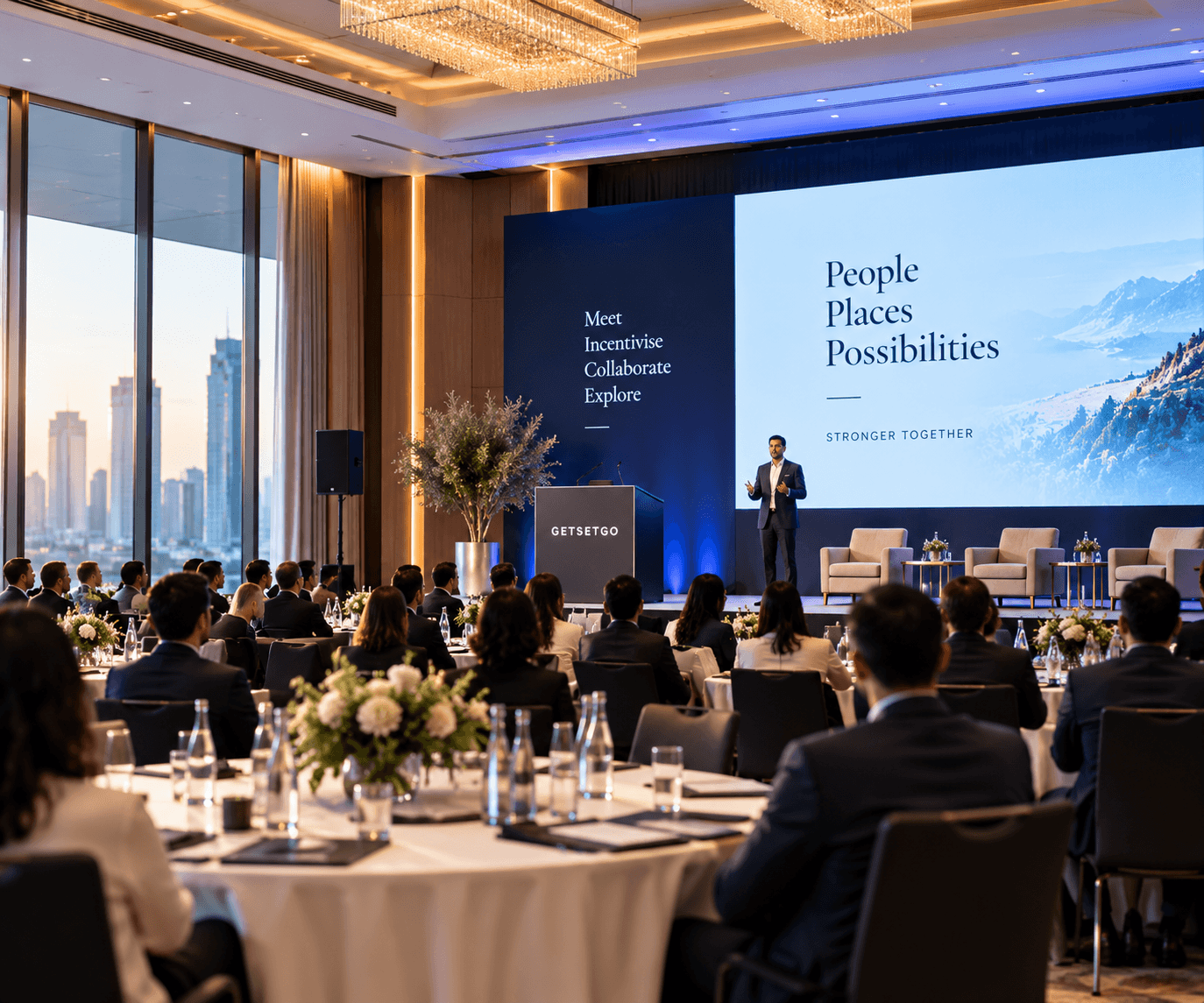 Premium corporate conference and MICE event managed by GetSetGo